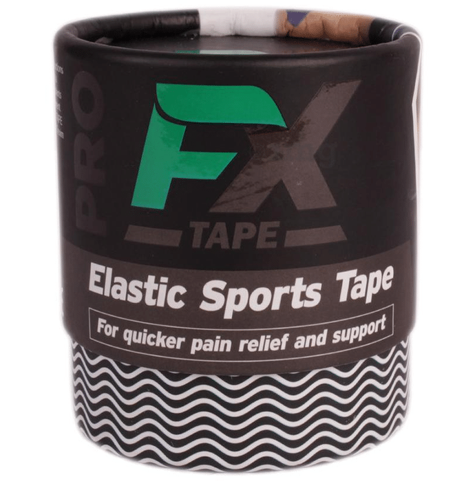 FX Pro Elastic Sports Tape (20 Precut) 10 inch Black