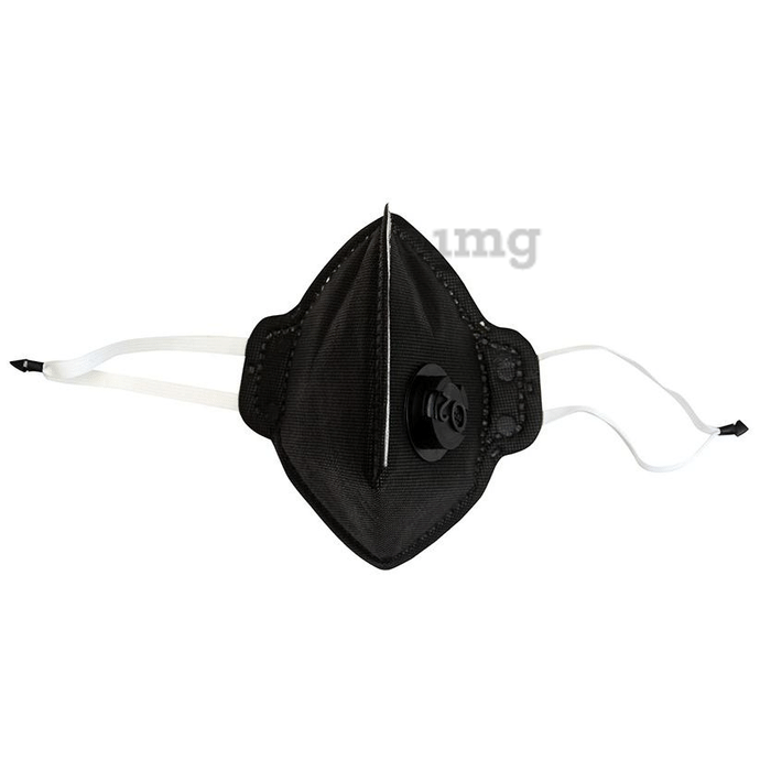 Dominion Care Non Woven 6 Layer Mask with Adjustable Elastic & Nose Pin Black
