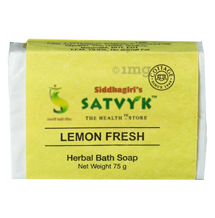Satvyk Herbal Bath Soap Lemon Fresh