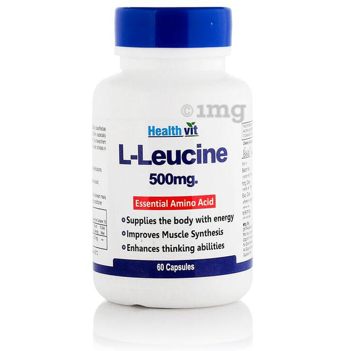 HealthVit L- Leucine 500mg Essential Amino Acid Capsule
