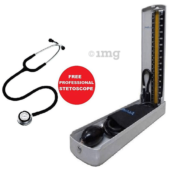 AccuSure Mercury Sphygmomanometer with Free Professional Stethoscope