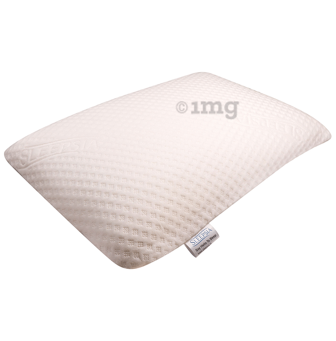 Sleepsia Standard Memory Foam Infused Gel Pillow XL Embossed White Fabric