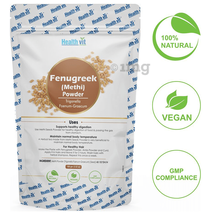 HealthVit Natural Fenugreek (Methi) (Trigonella Foenum-Graecum) Powder