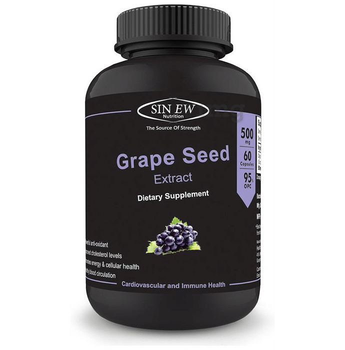 Sinew Nutrition Grapeseed Extract 500mg Capsule