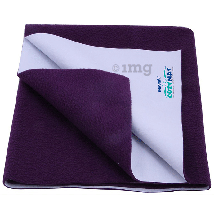 Newnik Cozymat, Dry Sheet (Size: 140cm X 220cm) Single Bed Plum
