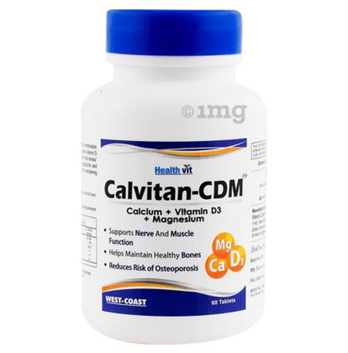 HealthVit Calvitan-CDM Calcium+VitaminD3+Magnesium Tablet