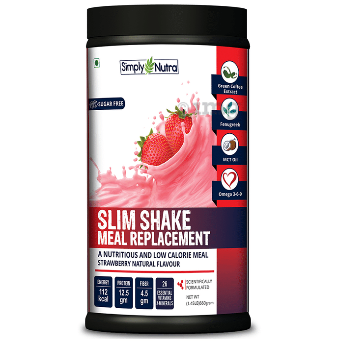 Simply Nutra Slim Shake Meal Repalcement Strawberry Natural Sugar Free