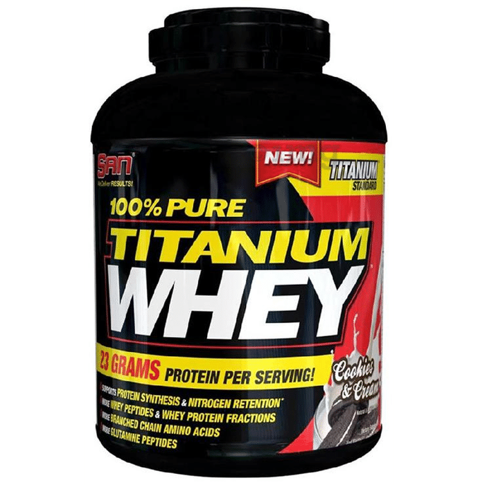 SAN 100% Pure Titanium Whey Protein Powder Cookies & Cream