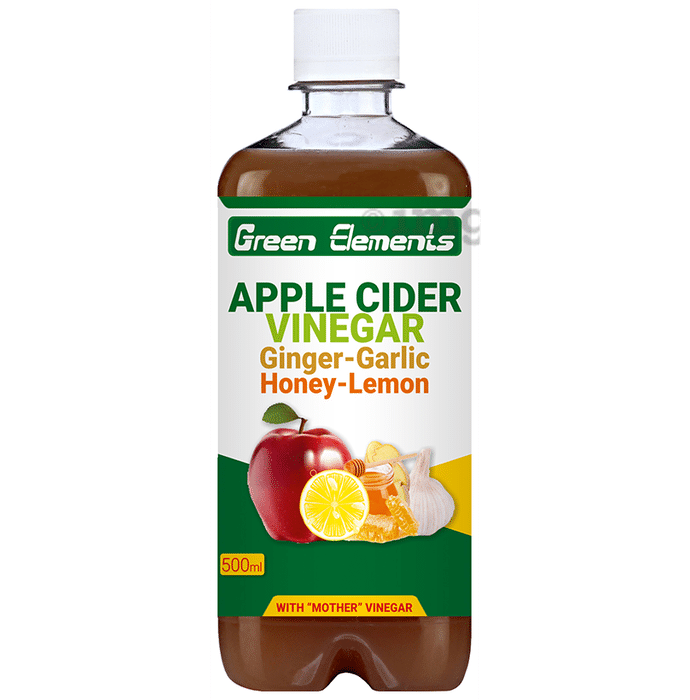 Green Elements Apple Cider Vinegar Ginger-Garlic Honey-Lemon with Mother Vinegar