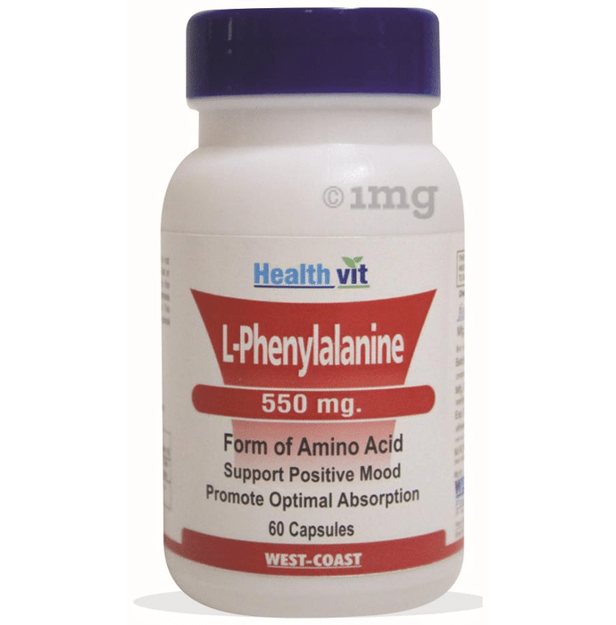 HealthVit L- Phenylalanine 550mg   Capsule