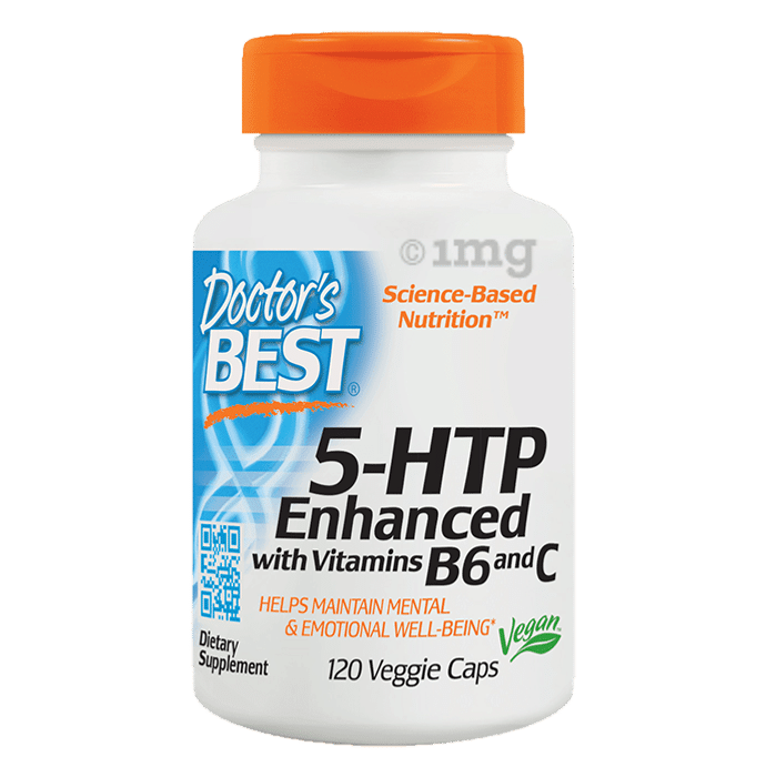 Doctor's Best 5-HTP with Vitamins B6 and C Veggie Capsule | For Mental & Emotional Well-Being
