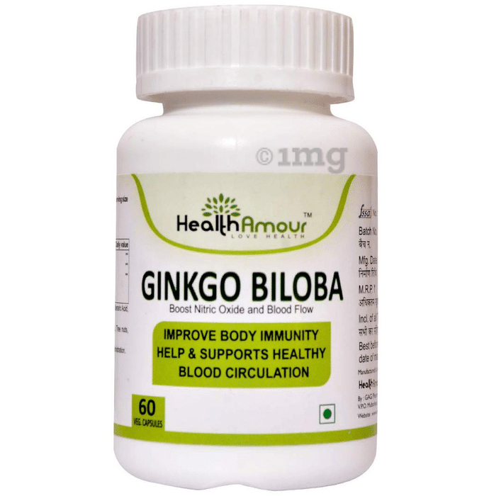 HealthAmour Ginkgo Biloba Veg Capsule