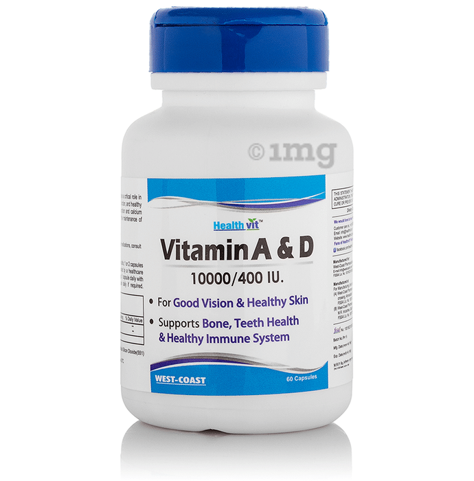 HealthVit Vitamin A & D 10000/400IU Capsule
