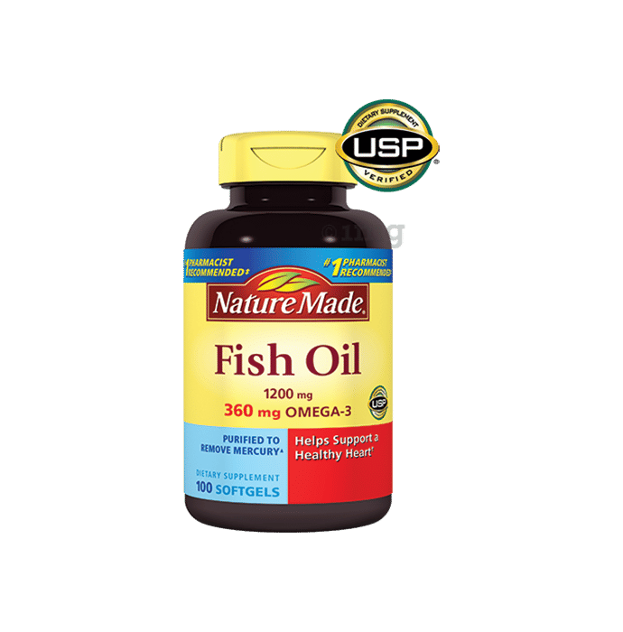 Nature Made Fish Oil Omega3 1200mg Softgels Buy bottle of 100.0 soft