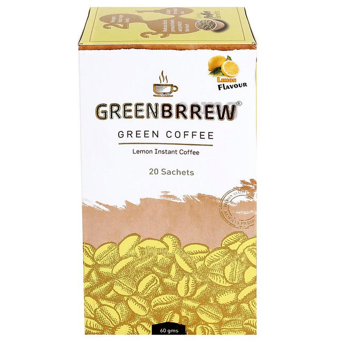 Green Brrew Coffee Sachet (3gm Each) Lemon Instant