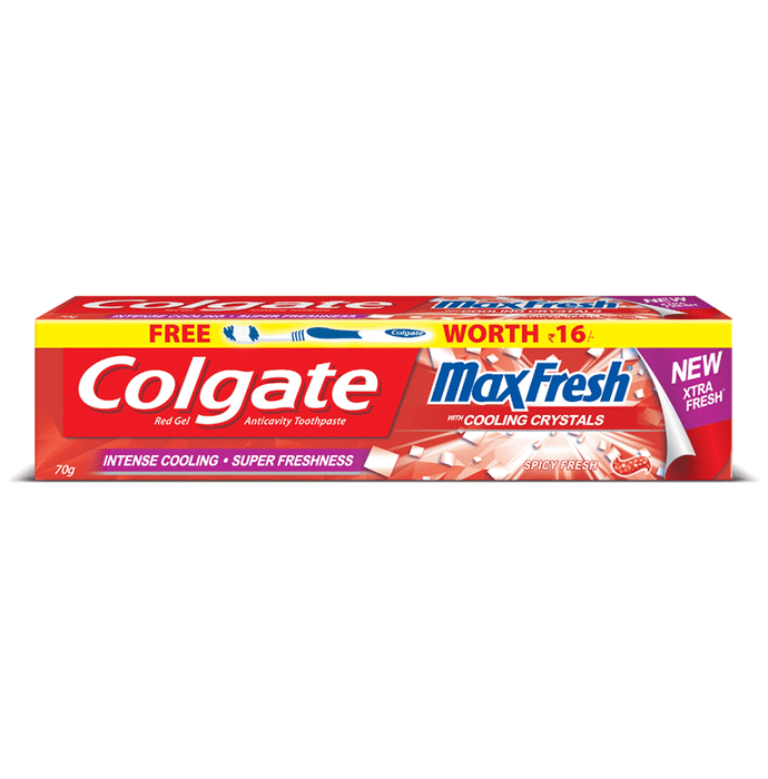 Colgate Maxfresh Red Gel Anticavity Toothpaste with Free Toothbrush