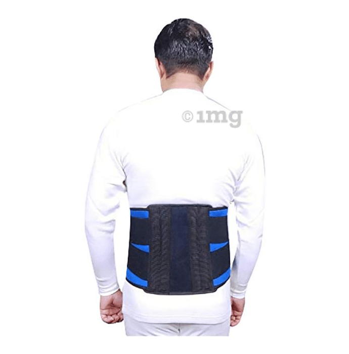 Witzion Medium Blue and Black Contoured Lumbar Sacral Back Support Belt