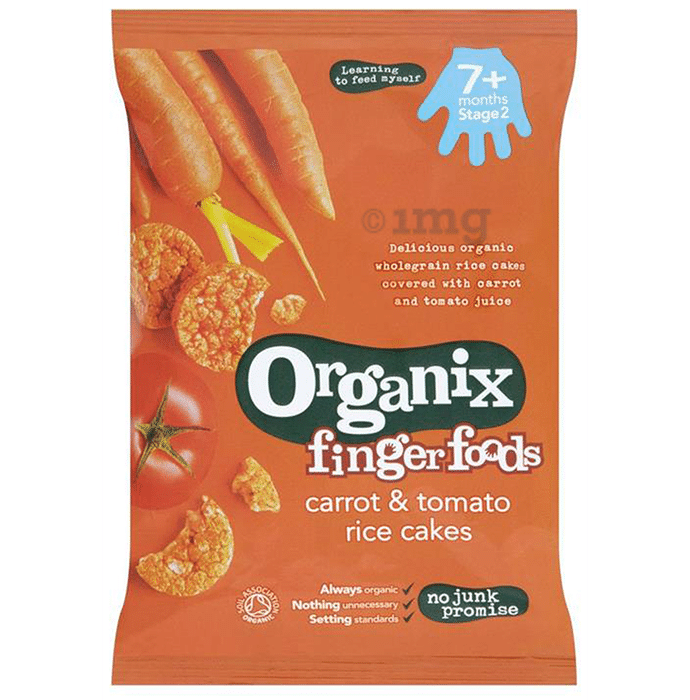 Organix Finger Foods Rice Cakes Carrot & Tomato