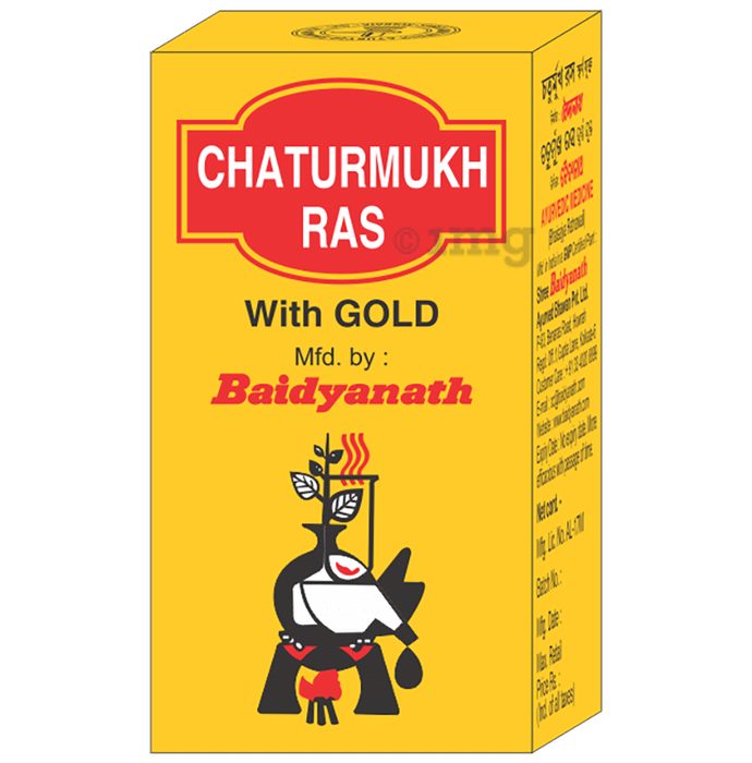 Baidyanath Chaturmukh Ras with Gold Tablet