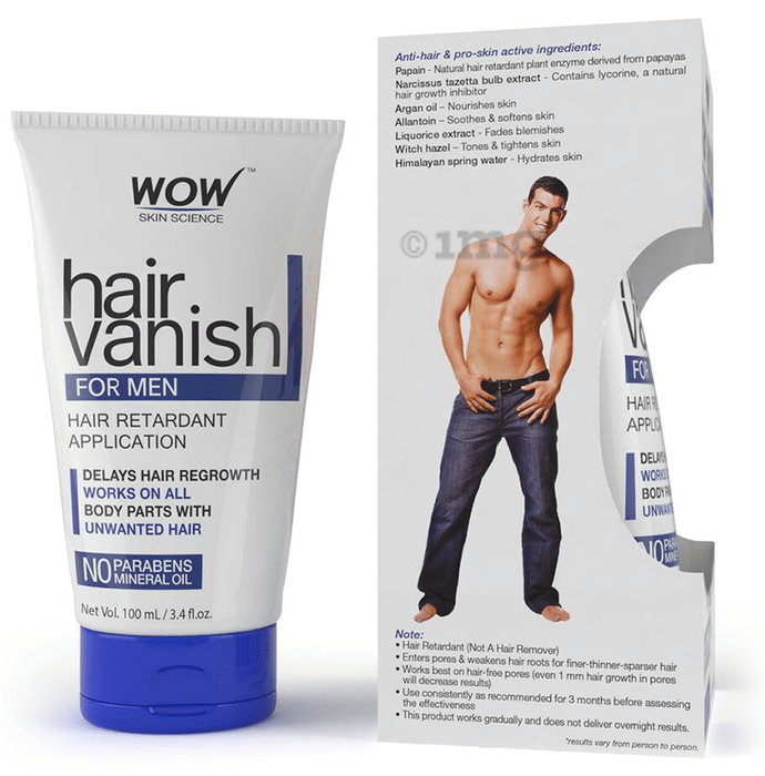 WOW Skin Science Hair Vanish for Men: Buy tube of 100 ml Cream at best  price in India | 1mg