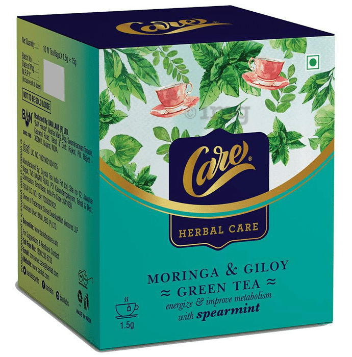 Care Herbal Care Moringa & Giloy Green Tea (1.5gm Each) Spearmint