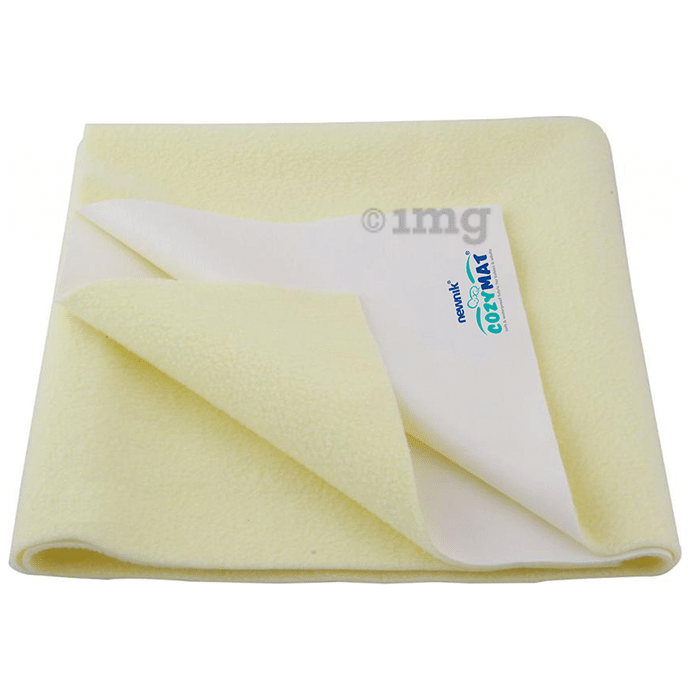 Newnik Cozymat, Dry Sheet (Size: 140cm X 100cm) Large Yellow