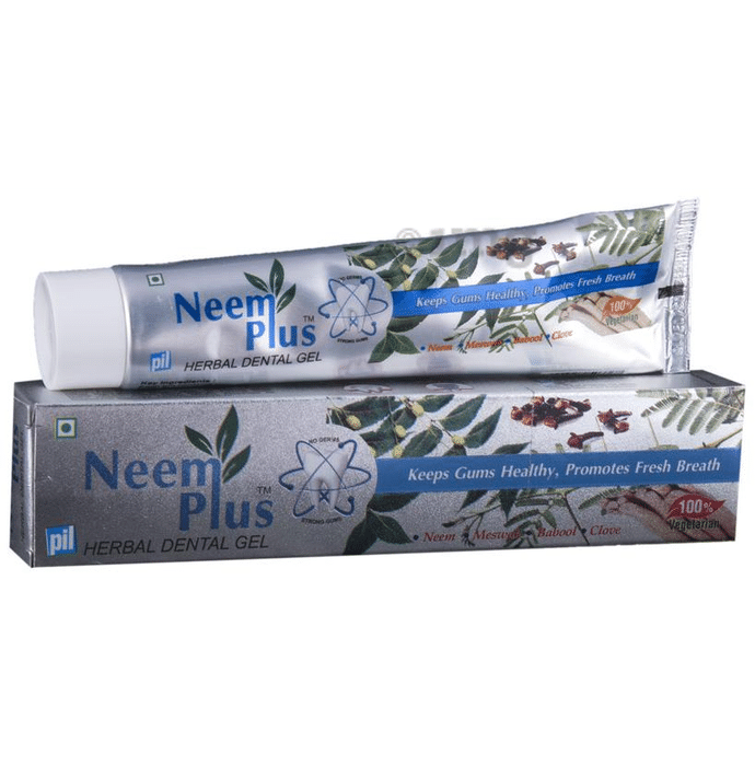 PIL Neem Plus Herbal Dental Gel - Neem Toothpaste With Clove, Meswak & Babool