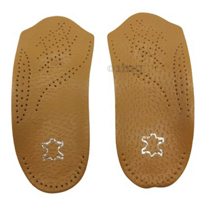 TCI Star Health Foot Sole Brown Flat Fleet Orthotic Leather
