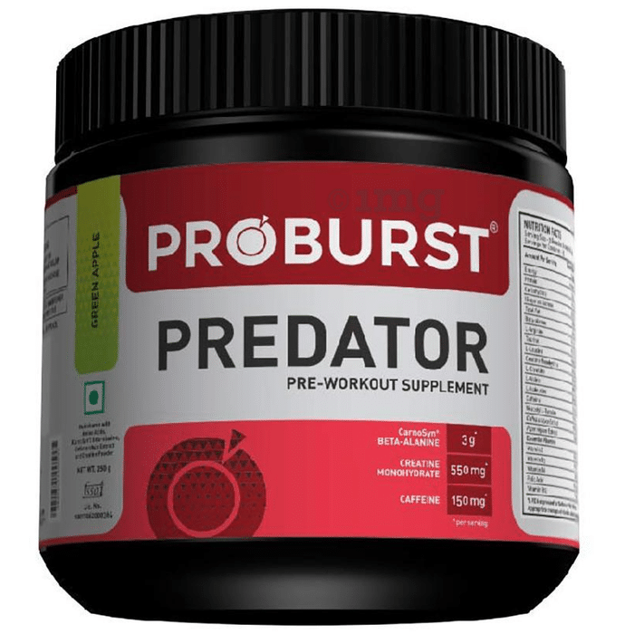 Proburst Predator Pre-Workout Supplement Green Apple