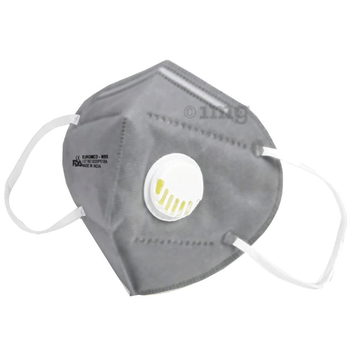 Euromed N95 Reusable Respirator Face Mask Standard Grey