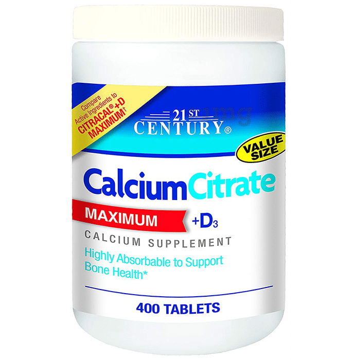 21st Century Calcium Citrate Maximum + D3 Tablet