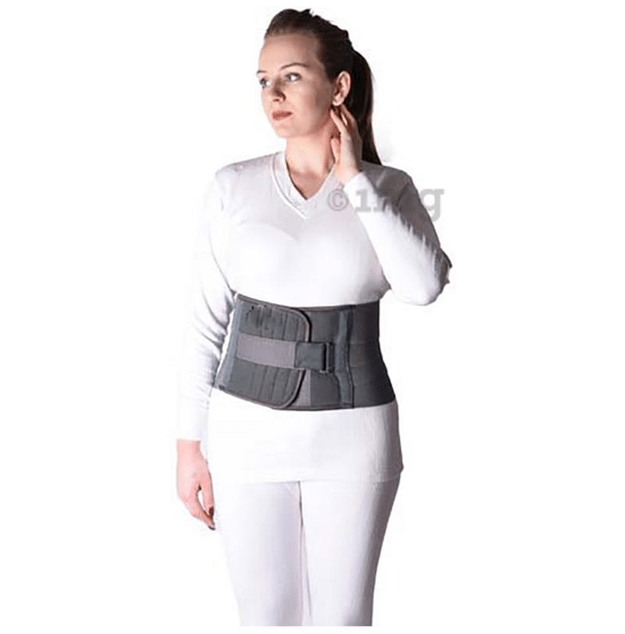 Hiakan International Abdominal Belt Waist & Abdomen Support Medium Grey