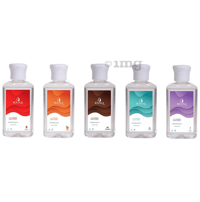 Klenz Plus Combo Pack of Instant Hand Sanitizer (50ml Each) Assorted