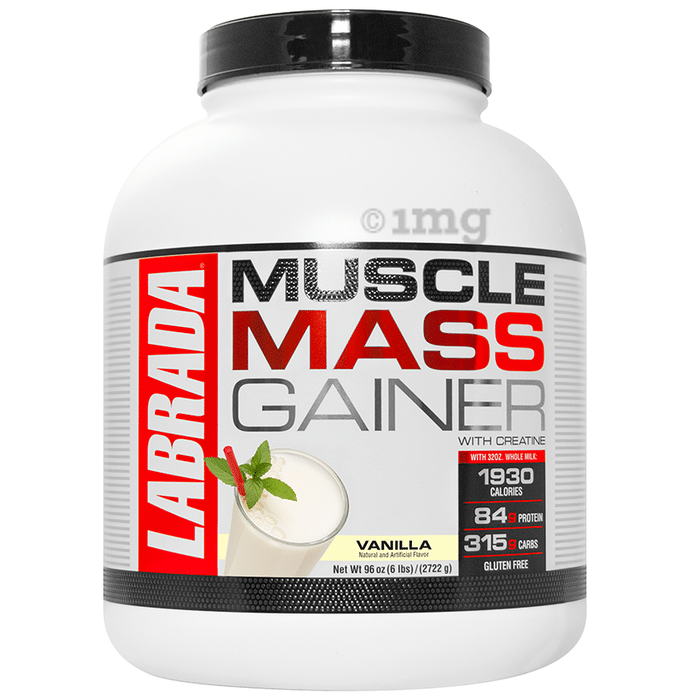 Labrada Nutrition Muscle Mass Gainer with Creatine for Muscle Support | Flavour Vanilla