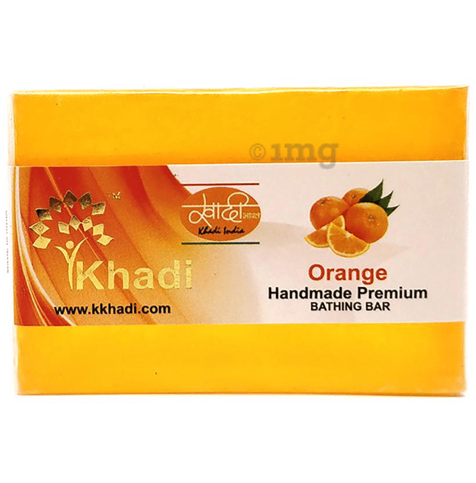 Khadi India Orange Handmade Premium Bathing Bar