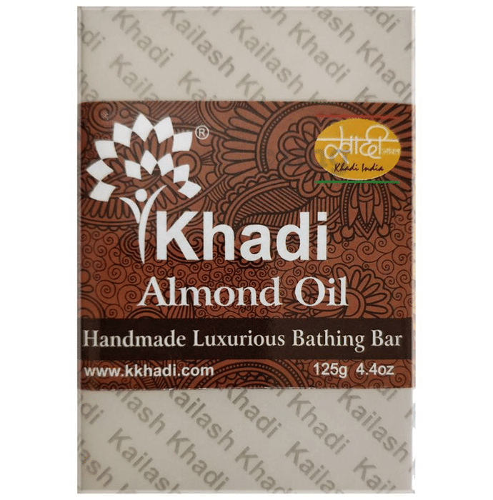 Khadi India Almond Oil Handmade Luxurious Bathing Bar