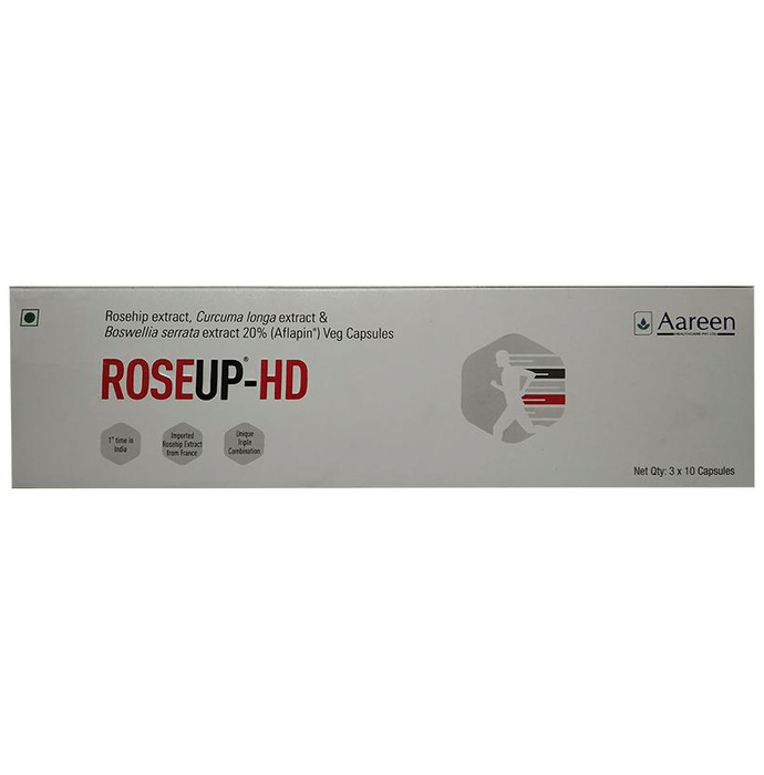 Roseup-Hd Veg Capsule with Rosehip, Curcuma Longa & Boswellia Serrata
