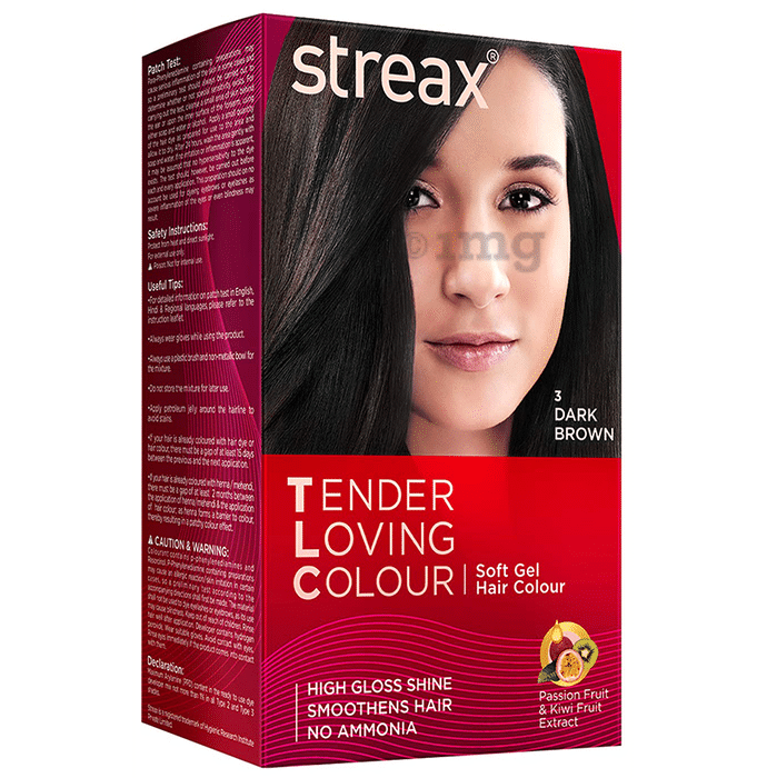 Streax Tender Loving Soft Gel Hair Colour Dark Brown: Buy box of 1 Kit at  best price in India | 1mg