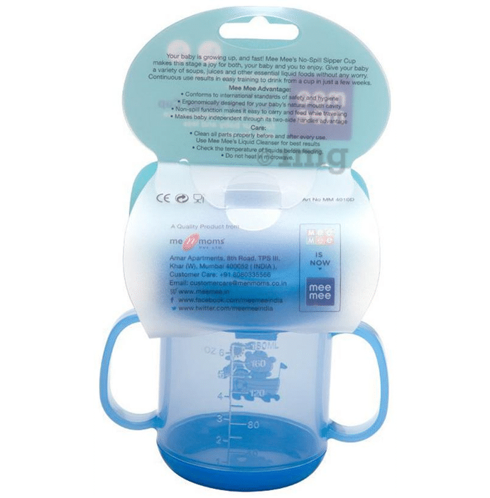 Mee Mee No-Spill Sipper Cup with Double Handle Blue