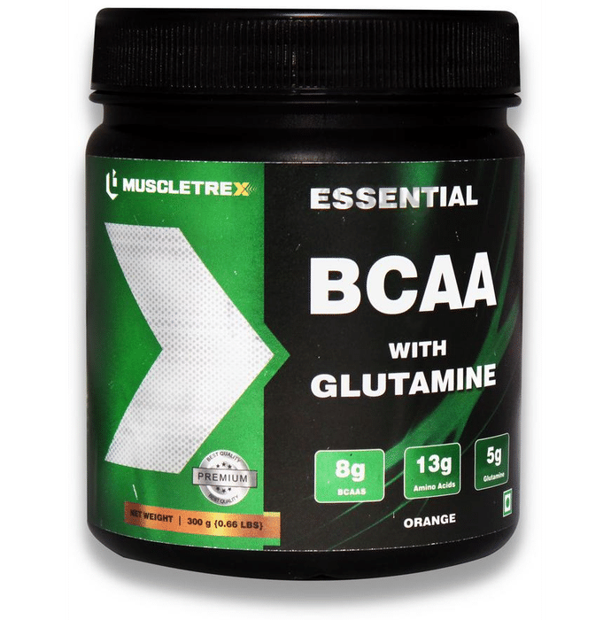 Muscletrex Essential BCAA with Glutamine Powder Orange