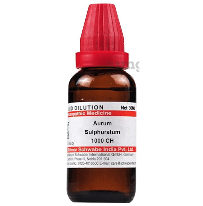 Dr Willmar Schwabe India Aurum Sulphuratum Dilution 1000 CH