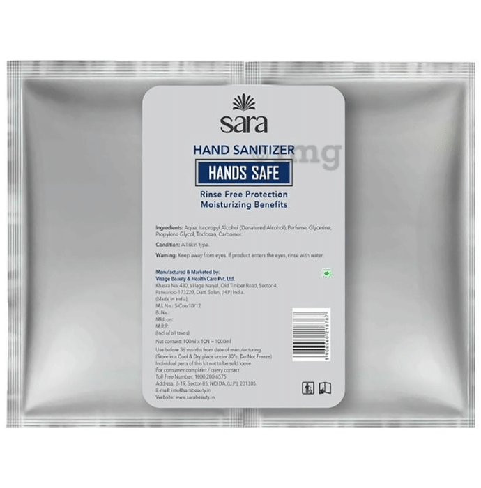 Sara Hands Safe Hand Sanitizer (100ml Each)