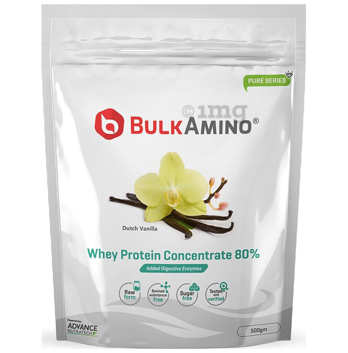 Advance Nutratech Bulk Amino Whey Protein Concentrate 80% Powder Dutch Vanilla
