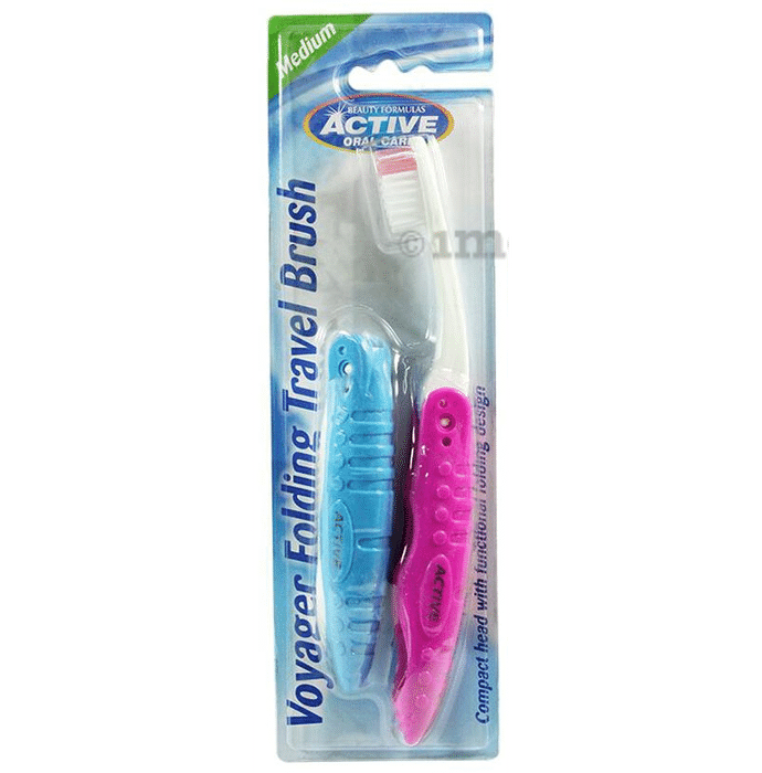 Beauty Formulas Active Oral Care Toothbrush Medium Voyager Folding Travel