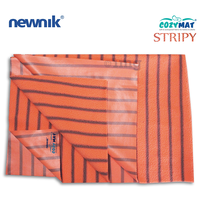 Newnik Cozymat Stripy Soft (Broad Stripes) (Size: 70cm X 100cm) Medium Coral