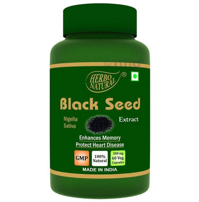 Herbo Natural Black Seed (Nigella Sativa) Extract 500mg Veg Capsule