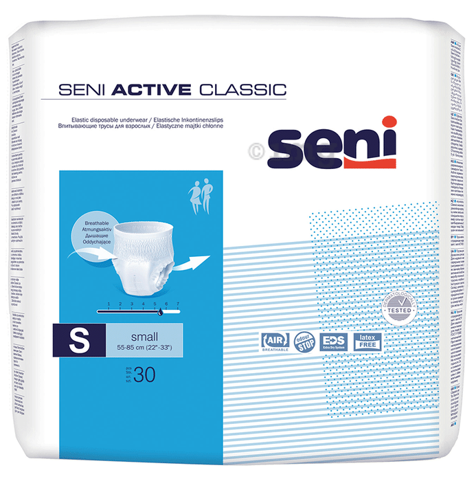 Seni Active Classic Elastic Disposable Underwear Small