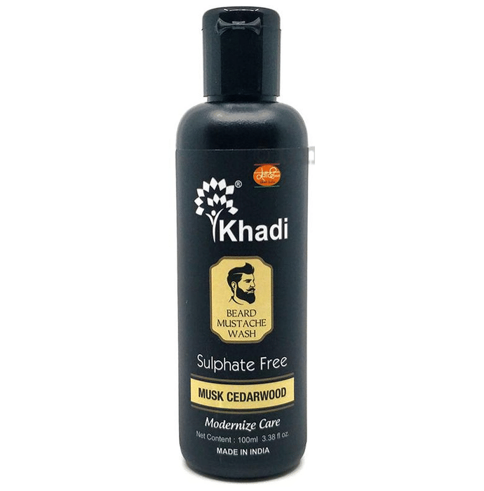 Khadi India Beard Mustache Wash Musk Cedarwood