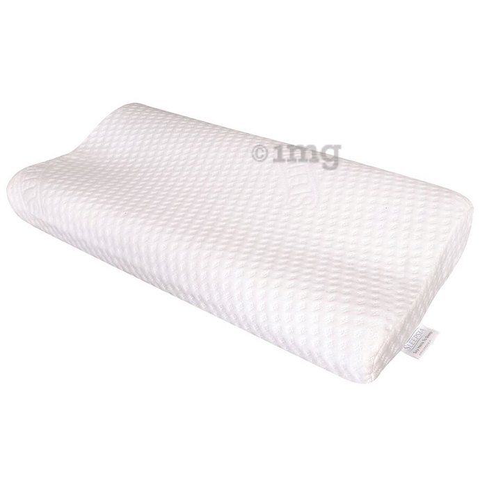 Sleepsia Medium Visco Memory Foam Pillow White