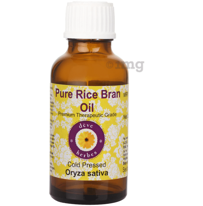 Deve Herbes Pure Rice Bran/Oryza Sativa Cold Pressed Oil